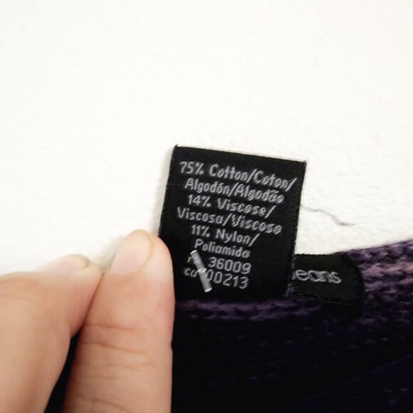 Vtg Calvin Klein Women's Knit Sweater Top Boat Neck Knit Plum Sz L/G Whimsigoth - Picture 9 of 12